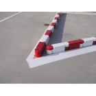 Bordstein aus recyceltem Gummi Twist – gelb, 580 mm