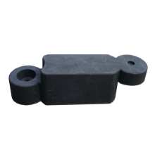 Bordstein aus recyceltem Gummi Twist – schwarz, 580 mm