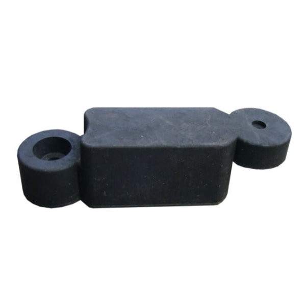 Bordstein aus recyceltem Gummi Twist – schwarz, 580 mm