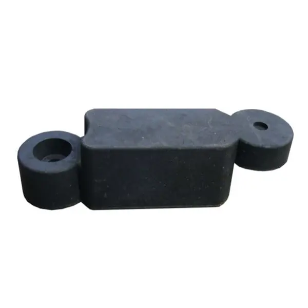 Bordstein aus recyceltem Gummi Twist – schwarz, 580 mm