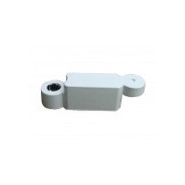 Bordstein aus recyceltem Gummi Twist – weiß, 580 mm