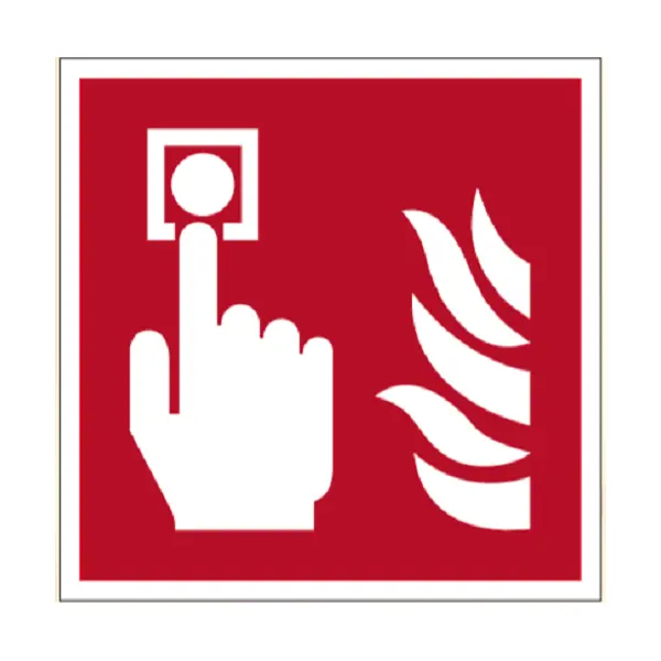 Brandschutzkennzeichnung, Feueralarm – Aluminium-Kompositwerkstoff, 100×100 mm