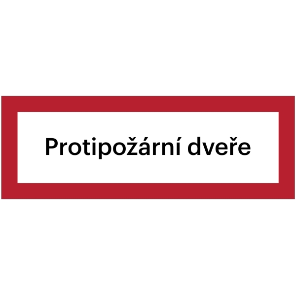 Brandschutzkennzeichnung, ''Feuerschutztür'' – Nachleuchtender Aluminium-Kompositwerkstoff, 210×74 mm