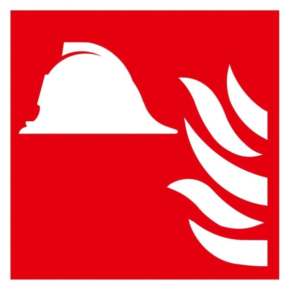Brandschutzkennzeichnung, Mittel und Einrichtungen zum Feuerlöschen – Nachleuchtende Folie, 100×100 mm