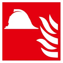 Brandschutzkennzeichnung, Mittel und Einrichtungen zum Feuerlöschen – Nachleuchtende Folie, 200×200 mm