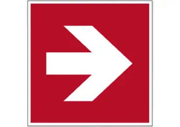 Brandschutzkennzeichnung (nachleuchtend) – Richtungsanzeiger