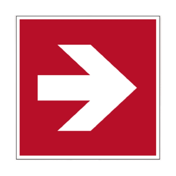 Brandschutzkennzeichnung, Richtungsanzeiger – Aluminium-Kompositwerkstoff, 100×100 mm
