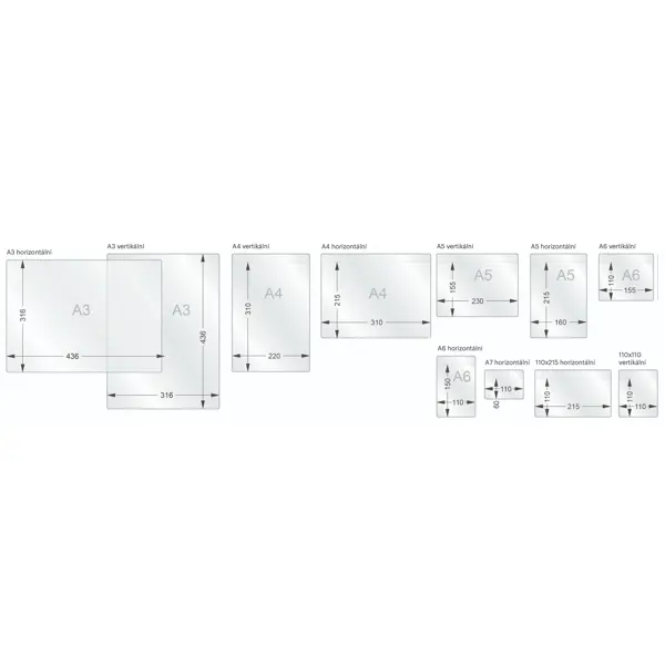 Dokumententaschen, selbstklebend – 215×310 mm, A4 horizontal, 10er-Pack