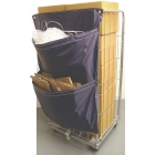 Doppeltaschen-Abfallsortiersack, RollcageSack 200 l – blau, 1300×880 mm, 5er-Pack