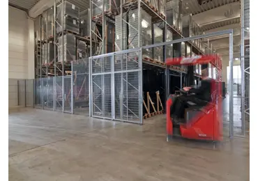 Draht- und Stahlgitter Modul Vario mit Länge 20m und mehr – Maschendraht 100×20mm, Draht D.2,5mm, Ständer 60×60×2350mm, verzinkt, H.2350mm