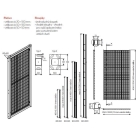 Draht- und Stahlgitter Modul Vario mit Länge 20m und mehr – Maschendraht 100×20mm, Draht D.2,5mm, Ständer 60×60×2350mm, verzinkt, H.2350mm