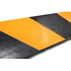 Eckenschutz, Gummistoßstange Rubber 800 – schwarz, Reflexstreifen, 800×100×8 mm
