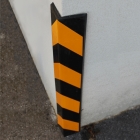 Eckenschutz, Gummistoßstange Rubber 800 – schwarz, Reflexstreifen, 800×100×8 mm