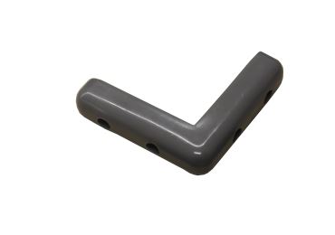 Eckige Stoßstange Trolley – PVC, Grau, 100×100×21 mm