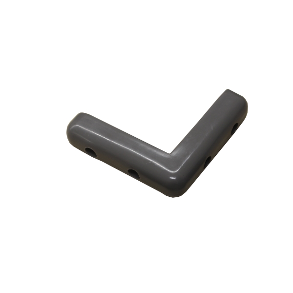 Eckige Stoßstange Trolley – PVC, Grau, 100×100×21 mm