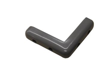Eckiger Prallschutz Trolley – PVC, Grau, 100×100×21 mm