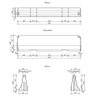 Einseitige Betonschutzplanke TYP100 – Mittelstück, 4000×549×1000 mm