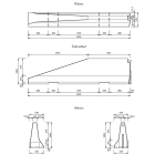 Einseitige Betonschutzplanke TYP100 – rechtes Endstück, 4000×549×1000mm