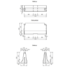 Einseitige Betonschutzplanke TYP100, verkürzt – Mittelstück, 2000×549×1000mm