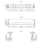 Einseitige Betonschutzplanke TYP80 – Mittelstück, 4000×549×800mm
