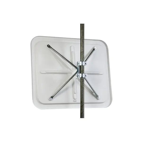 Eisfreier Verkehrsspiegel Premium – Edelstahl, rot–weißer Rahmen, 40×60 cm