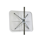 Eisfreier Verkehrsspiegel Premium – Edelstahl, rot-weißer Rahmen, 60×80cm