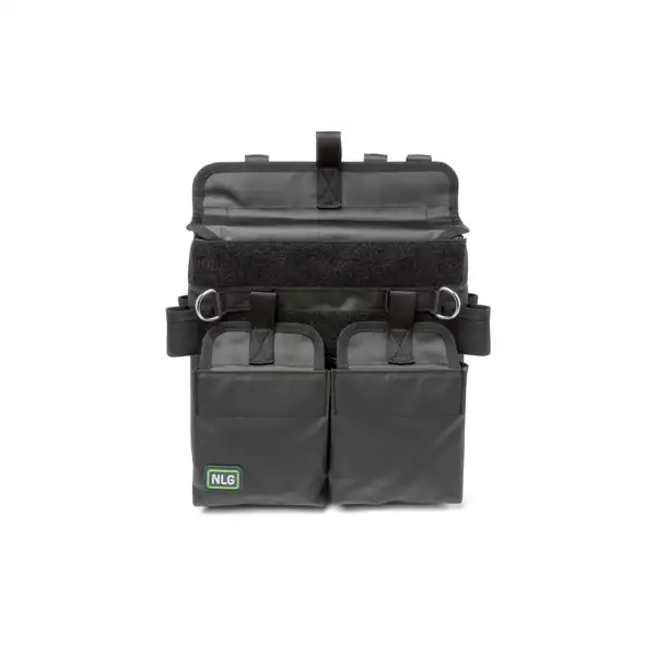 Elektromontage-Tasche NLG mit 30 kg Tragfähigkeit – PVC, schwarz, 350×300×100 mm