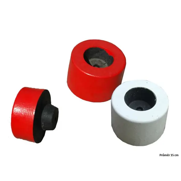 Endstück aus recyceltem Gummi Twist – gelb, D.150 mm