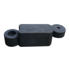 Endstück aus recyceltem Gummi Twist – schwarz, D.150 mm