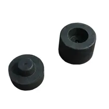 Endstück aus recyceltem Gummi Twist – schwarz, D.150 mm