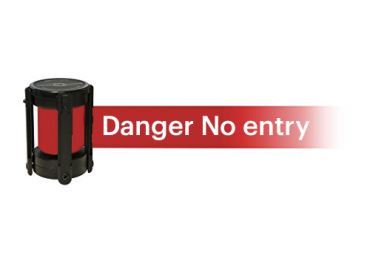 Ersatzkassette Standard mit Etikett ''Danger No entry'' – selbstaufwickelndes Band 2,3 m, rot
