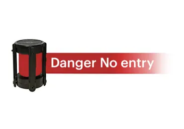 Ersatzkassette Standard mit Etikett ''Danger No entry'' – selbstaufwickelndes Band 2,3 m, rot