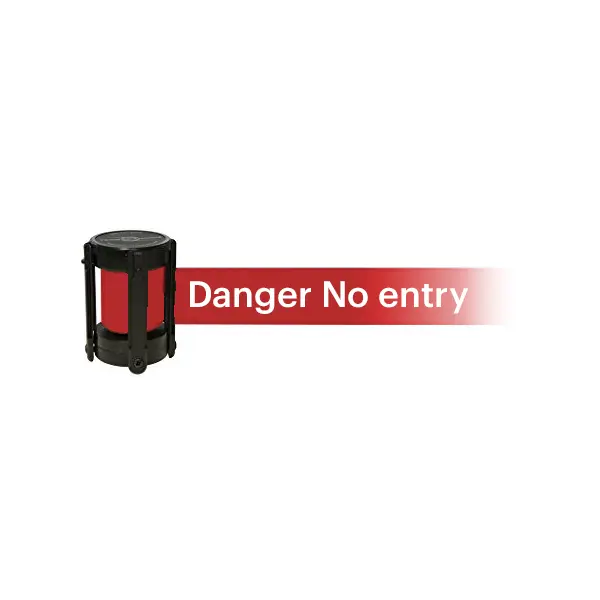 Ersatzkassette Standard mit Etikett ''Danger No entry'' – selbstaufwickelndes Band 2,3 m, rot