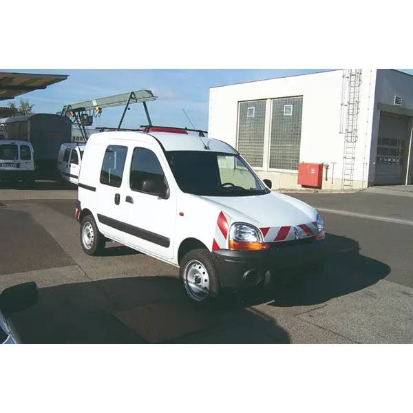 Fahrzeug-Warnmarkierung WT-5219 – 282 mm × 1 m, rot-weiß, Richtung rechts