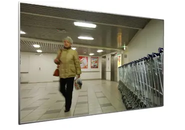 Flacher Kontrollspiegel Premium – Acrylat, Aluminiumrahmen