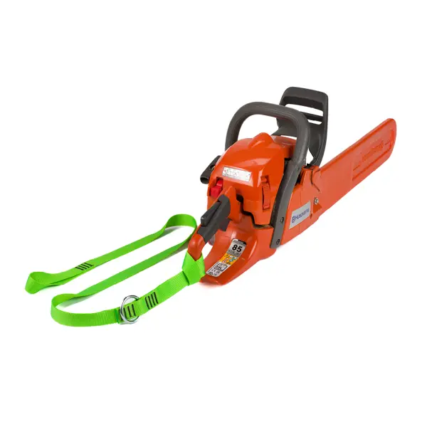 Flatter Hebegurt NLG Lanyard für Kettensäge mit Tragfähigkeit 10 kg  – Nylon, grün, 1300×25 mm