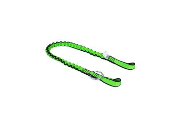 Flatter Hebegurt NLG Lanyard für Kettensäge mit Tragfähigkeit 10 kg – Nylon, grün-schwarz, 850×25 mm