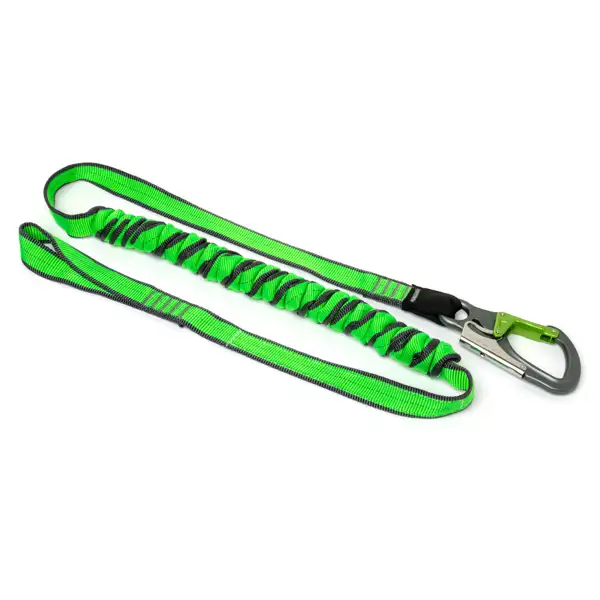 Flexibel Gurt NLG Lanyard für Werkzeuge mit 20 kg Tragfähigkeit – Nylon, grün-schwarz