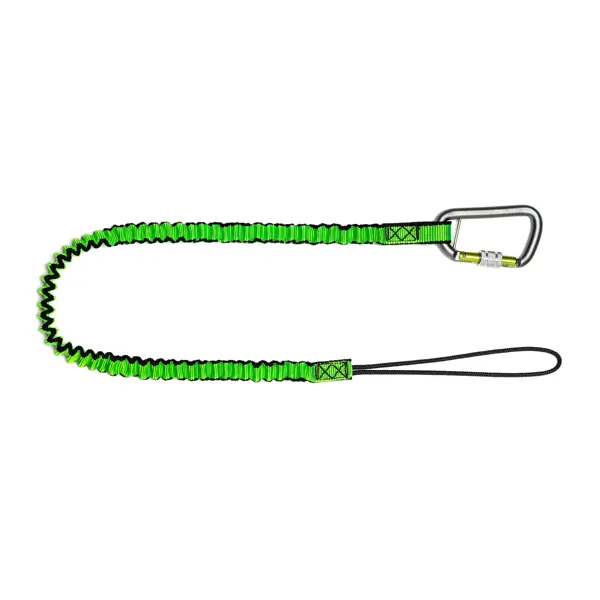Flexibler Hebegurt NLG Lanyard mit einem Karabiner – Nylon, grün-schwarz