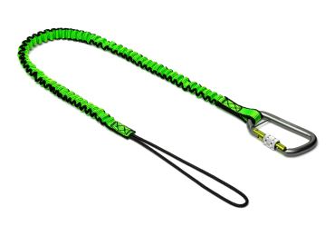Flexibler Hebegurt NLG Lanyard mit einem Karabiner – Nylon, grün-schwarz