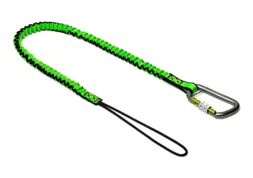 Flexibler Hebegurt NLG Lanyard mit einem Karabiner – Nylon, grün-schwarz
