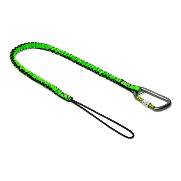 Flexibler Hebegurt NLG Lanyard mit einem Karabiner – Nylon, grün-schwarz