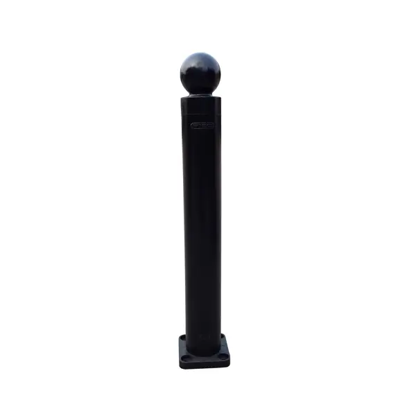 Flexibler Pfosten, H.100 mm, D.80 mm, runder Pfosten-Kopf – schwarz