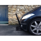 Flexibler Pfosten, H.800 mm, D.100 mm, runder Pfosten-Kopf – schwarz