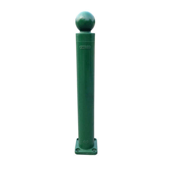 Flexibler Pfosten, H.800 mm, D.80 mm, runder Pfosten-Kopf – grün