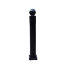 Flexibler Pfosten, H.800 mm, D.80 mm, runder Pfosten-Kopf – schwarz