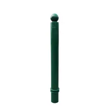 Flexibler Pfosten zum Einbetonieren, H.1130 (930) mm, D.80 mm, runder Pfosten-Kopf – grün