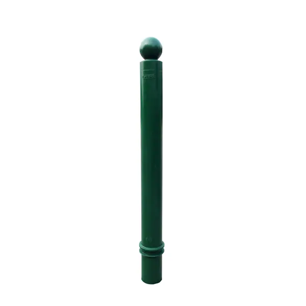 Flexibler Pfosten zum Einbetonieren, H.1130 (930) mm, D.80 mm, runder Pfosten-Kopf – grün