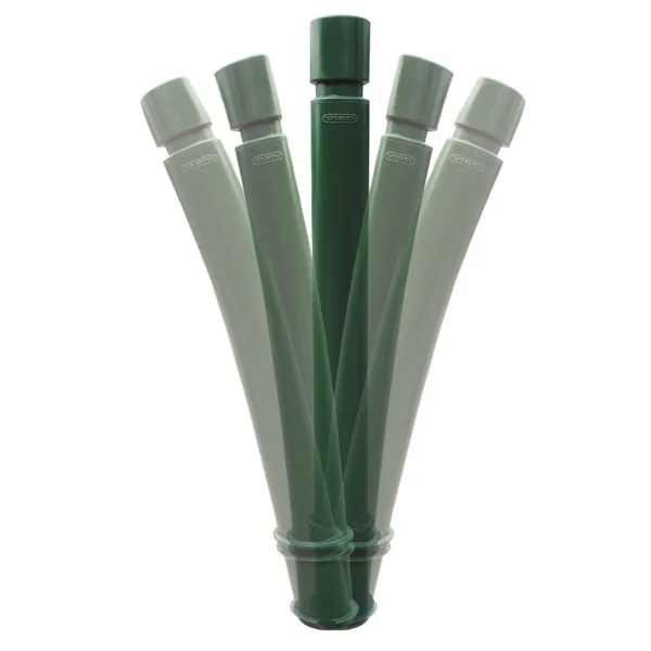 Flexibler Pfosten zum Einbetonieren, H.1130 (930) mm, D.80 mm, runder Pfosten-Kopf – schwarz