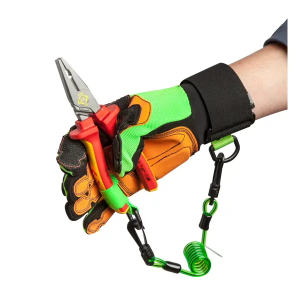 Flexibles Handgelenk-NLG  mit zwei Karabinern, nicht leitend – Kunststoff, grün